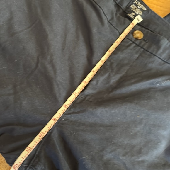 J Crew factory girlfriend high-rise chino navy blue size 16 flat front w/pockets - Picture 8 of 8